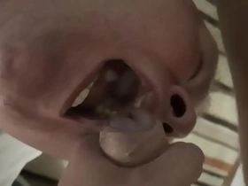 Cum eating