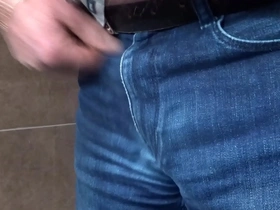 Peeing old cock 4